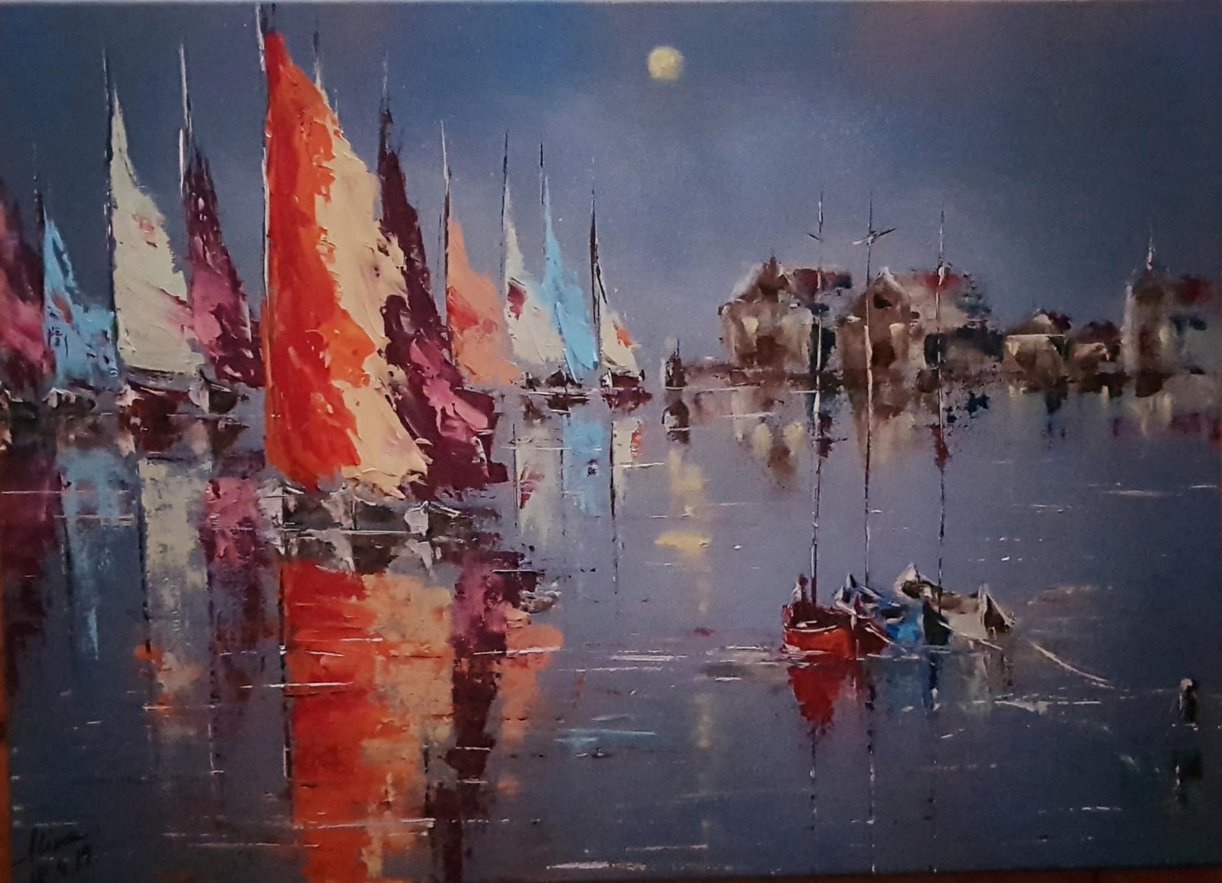 ArteDiAlina.com painting: some are leaving, some are resting